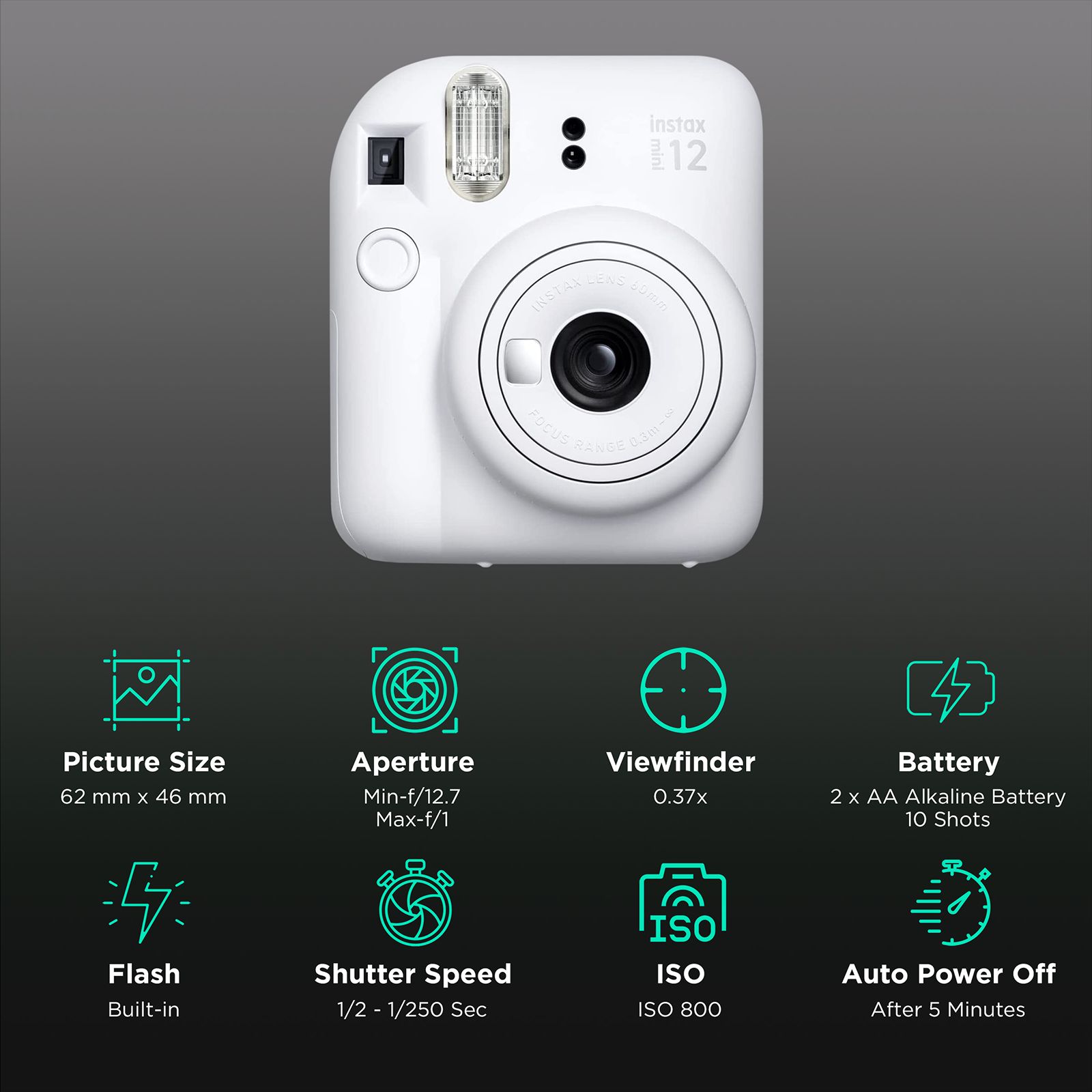 Buy FUJIFILM Instax Mini 12 Instant Camera (Clay White) Online - Croma
